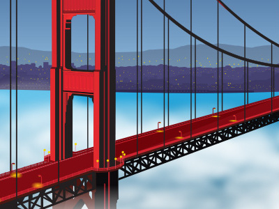 Summit Golden Gate Poster illustration poster san francisco travel