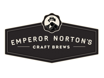 Emperor Norton's Logo beer identity logo monochrome vintage