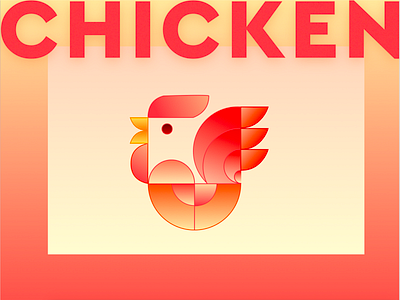 Inktober day 5 - Chicken chicken gradient illustration inktober inktober2018 red rooster
