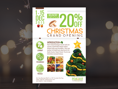 Grand Opening Brochure brochure christmas design discount fruit grand opening vegetable