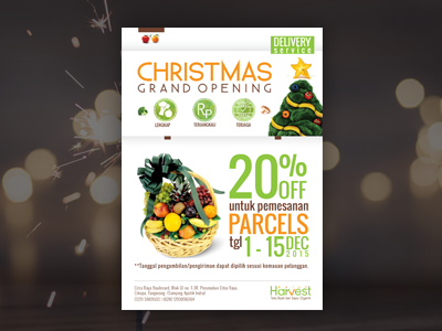 Brochure brochure christmas design discount fruit grand opening vegetable