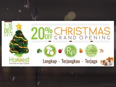 Banner banner christmas grand opening discount fruit retail vegetables