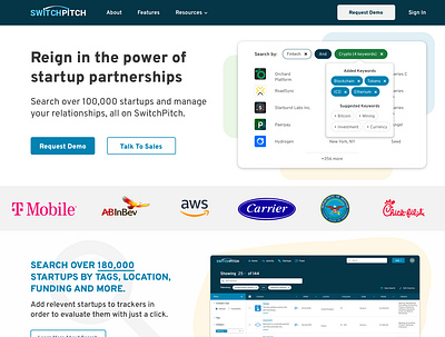 SwitchPitch Website Redesign marketing sketch ui ux web design website
