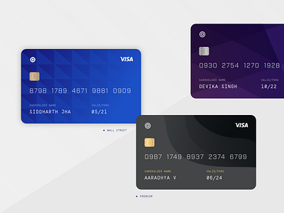 Credit Card design options card concept credit card design graphic design pattern payment security visa