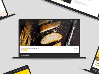 E-commerce experience for bakery bakery baking bread food illustration image sourdough user interface website
