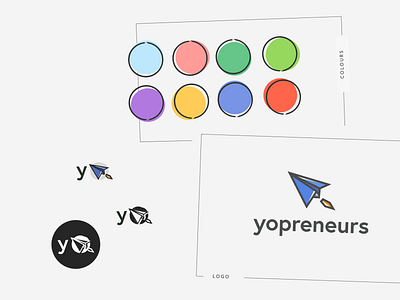 Brand identity design for Yopreneurs branding cards design graphic design icon logo print typography