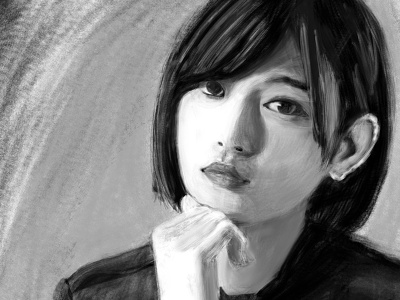 Manaka Shida -Portrait 2dart digitalart digitalpainting drawing illustration painting