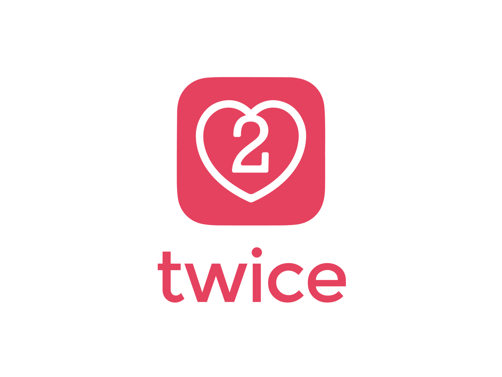 "Dating app" logo app app logo branding dailylogochallenge datingapp heart logo mobile app twice two vector