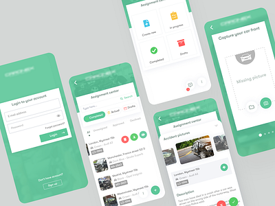 Car accident mobile app UI design graphic interface mobile app design mobile ui modern ui user experience user inteface ux