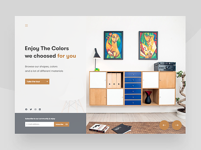 Furniture agnecy landing page agency flat furniture furniture website interface landing layout modern page ui ux web