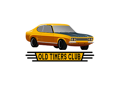 Old timers club logo brand branding car club design graphic illustration illustrator logo old timer