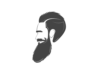 Bearded man logo