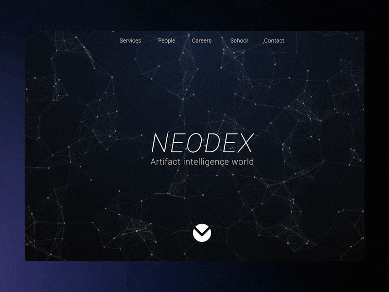 Neodex AI website landing page animation design flat graphic illustration interface landing layout modern page ui ux vector web