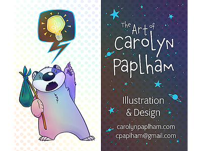 Business Card 2019 badger business card character design idea illustration space badger