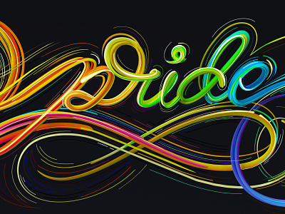 Pride 3d design 3d lettering 3dillustration cinema4d design illustration lettering lettering art