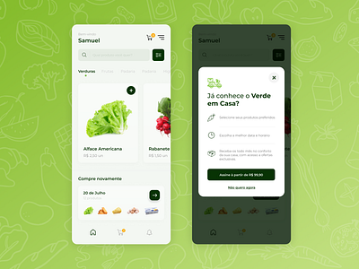 UI exercise of a Supermarket App app design graphic design ui ux