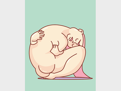 There there comfort depression green illustration illustrator naked pastel pink sad teal