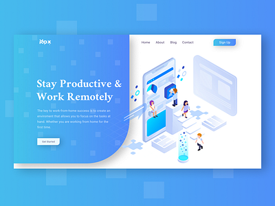 Rox business landing page app branding business clean design graphic design icon illustration illustrator landing landingpage logo page typography ui ux vector web website