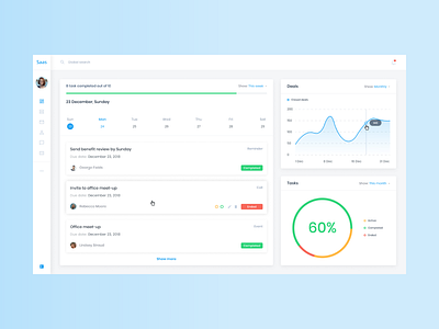 Saas CRM Ui Dashboard