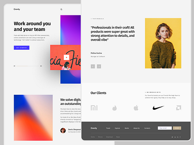 Gravity Portfolio Landing Page