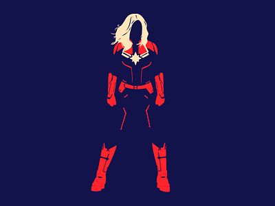 Captain Marvel captain marvel design flat heroes illustration marvel marvel studios