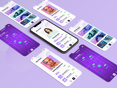 Boostme App Mockup app app concept appdesign fitness illustration ui ux