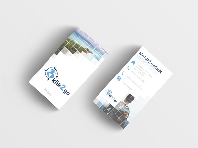 klik2go business card business card business card psd creative design gradient light blue tourism