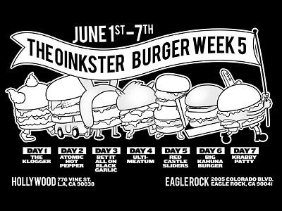 Oinkster "Burger Week 2015" poster