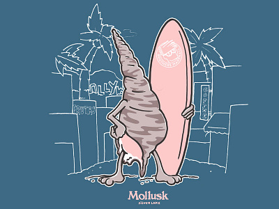 Mollusk Silverlake: unused graphic character illustration mollusk silverlake surf