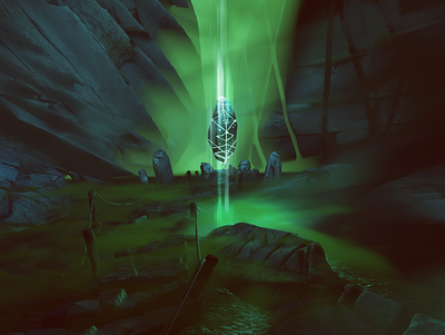 Rocks of Light concept game green ilustration light magical magician misthic rocks videogame