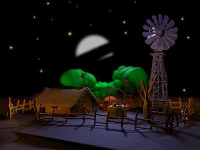 Farm argentina fan farm game home illustraton low poly night videogames