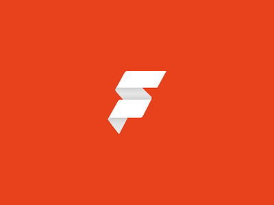 Fliq Movie App app design f flat icon logo movie orange red simple