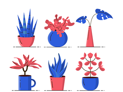 Plants vector set