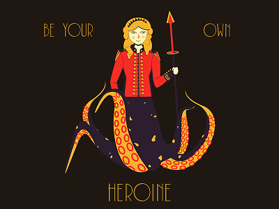Octopus princess 8 march feminism graphics illustration octopus princess vector art