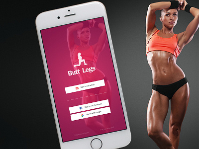 butt & legs app android app design fitness iphone mobile pp ui ux