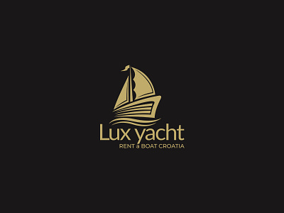 Lux Yacht boat branding design logo luxury nautica rentaboat sea