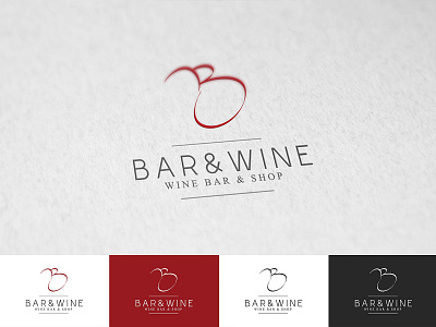 Bar & Wine logo design bar branding logo logo design logotype shop typography vector wine