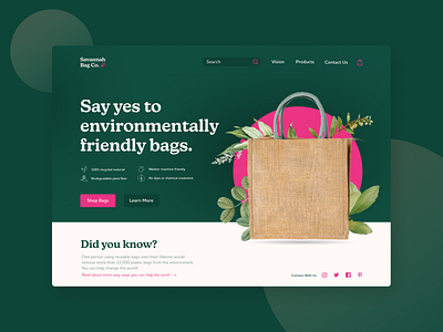 Eco-store Landing Page Concept