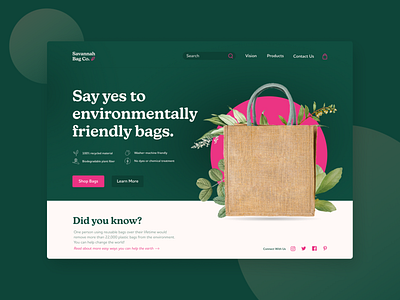 Eco-shope Landing Page Concept