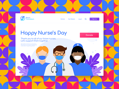 Happy Nurse's Day Website Concept