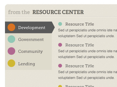 Resource Center adelle color code layout texture typekit ui