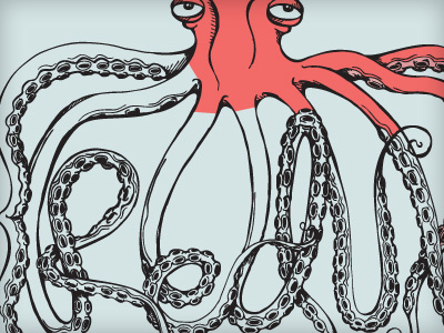 Arms Type charleston hand drawn illustration octopus redux tentacles typography