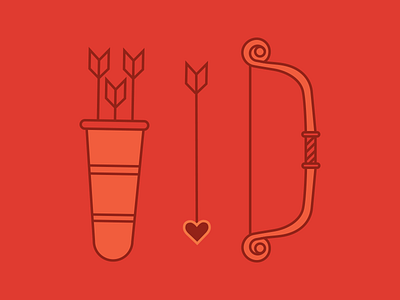 Tools of the matchmaker arrow bow and arrow cupid illustration valentines day vector zendesk