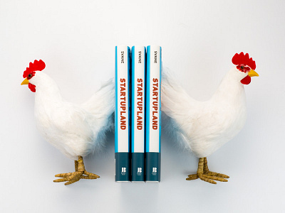 Bookends book design chickens illustration photography startupland zendesk