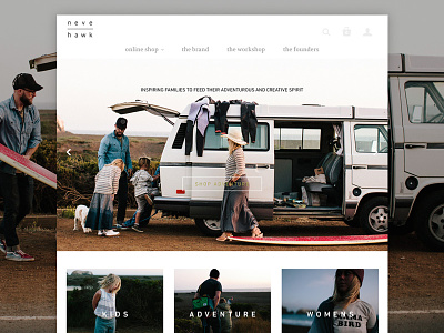 Freshening up branding ecommerce grid kids layout lifestyle neve | hawk photography web design