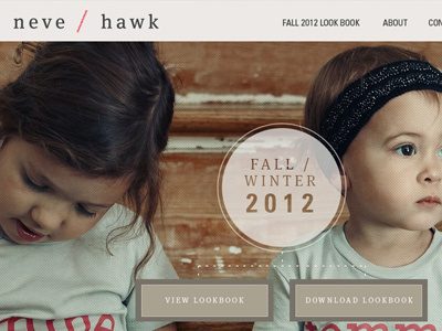 fall 2012 brand grid homepage kickstarter launch layout logo neve hawk neve inspired