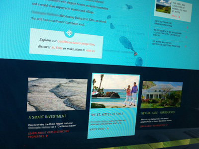 Footer and active state heading homepage photography typography