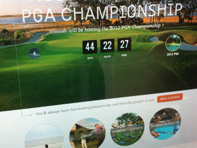 Championship heading homepage photography typography