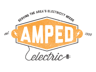 i'm just jazzed to be here. amped brand electric email template identity logo mailchimp orange