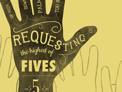 requesting the highest of fives design illustration neve hawk tshirt typography